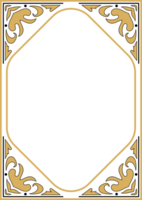 Decorative Border Frame Design Featuring Filigree Element and Ornamental Pattern. png