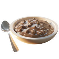 3D style, Photo top view Favorite food dish that is eaten until it is completely covered with a plate with a spoon and fork placed together on the plate png
