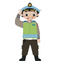 kid in traffic police is telling hurry up to left side png