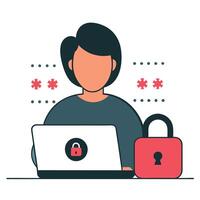 Concept Illustration for the Reset Password Option on Websites and Apps vector