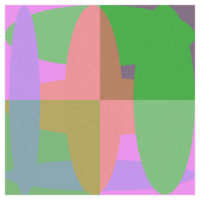 A colorful abstract pattern featuring overlapping ovals in green, pink, purple, and blue on a textured background. The modern artistic design is ideal for textiles, wallpapers, and digital art. png