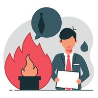 Concept Illustration of an Employee Being Terminated from Their Company vector