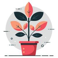 Concept of Growth and Development Represented by an Illustrative Plant vector