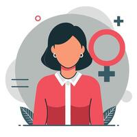 Illustrative Representation of Gender Concepts with Multiple Individuals vector