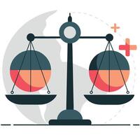 Symbolic Representation of Gender Equality in Society vector