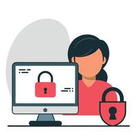 Illustrative Representation of the Forgot Password Concept vector