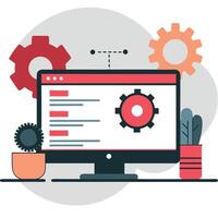 Modern Front End Development Concept Illustration vector