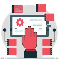 Comprehensive Illustration of the Concept of Hand Coding in Software Development vector
