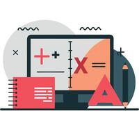 Formula Concept Illustrated with Mathematical Equations and Visuals vector