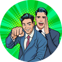 The big boss made a fist bump in joy when he received some good news. png