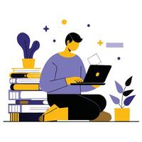 Colorful Concept Illustration of Embracing New Knowledge and Skills vector
