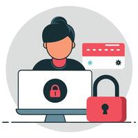 Forgot Password Concept Illustration A Helping Hand in a Time of Need vector