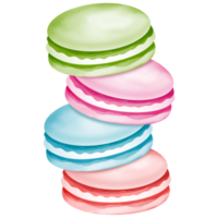 A stack of colorful macarons png