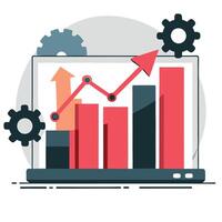 Illustrative Concept of Data Analytics for Business Growth vector