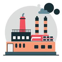 Modern Factory Concept Illustration with Workers and Assembly Line vector