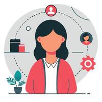 Detailed Illustration Depicting the Concept of Filtering and Data Management vector