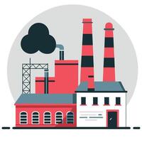 Modern Factory Concept Efficiency and Automation in Manufacturing vector