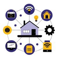 Smart Connectivity The Internet of Things Transforming Daily Life vector