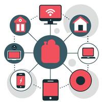 Depiction of the Interconnectedness of Devices in the Internet of Things Concept vector