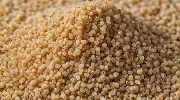 Detailed closeup of quinoa showcasing texture and grain structure photo