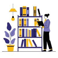 Illustrating the Concept of a Modern and Inviting Library vector
