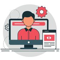 Conceptual Illustration of a Modern and Interactive Front End User Interface Design vector