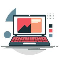 Modern Laptop Concept A Futuristic Vision of Computing vector