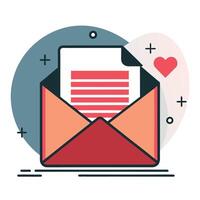 Abstract Letter Concept Illustration with Colorful Shapes and Lines vector