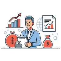 Visual Guide to Financial Planning Principles and Strategies vector