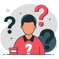 Illustrated Guide to Frequently Asked Questions FAQs vector
