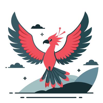 Majestic Phoenix Soaring through a Vibrant Conceptual Sky 3