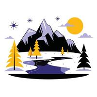 Frozen Lake Concept Illustration Perils of Treading on Thin Ice vector