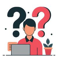 FAQs Concept Illustration Understanding Common Questions Visually vector
