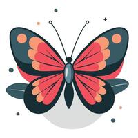 Vibrant Butterfly Soaring Gracefully Amidst a Colorful Abstract Background vector
