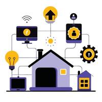 Visualizing the Interconnected Future Internet of Things Concept Illustration vector