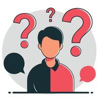 Comprehensive Guide to Frequently Asked Questions FAQs with Illustration vector