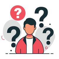 Illustrative Concept of Frequently Asked Questions with a Chatbot Assistant vector