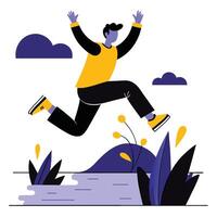 Leap into the Pristine Lake s Embrace vector
