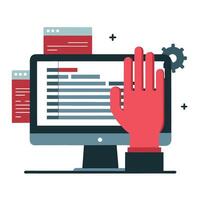 Visualizing Hand-Coding Concepts A Step-by-Step Illustration vector