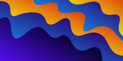 Blue and orange wave theme background overlapping with background for graphic design. eps10 vector