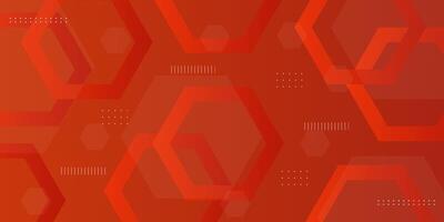 Abstract colorful orange 3D hexagon background with simple shadow pattern. Eps10 vector