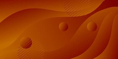 Abstract colorful orange wave and circle pattern background. Modern concept background. vector