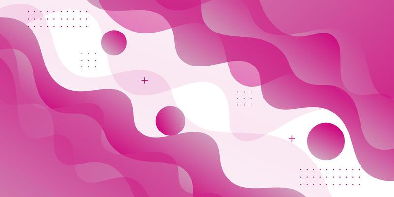 Simple wavy pink frame geometric business banner design. Creative banner design with curved and circle shapes on white background for template. Simple horizontal banner. eps10