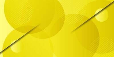 Abstract bright yellow background. Trendy pattern of simple overlapping circles. Eps10 vector