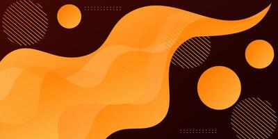 Modern dark red and orange geometric business banner design. Creative banner design with wave shape as template. Simple horizontal banner. Eps10 vector