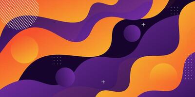 Abstract colorful orange and purple 3D wave pattern background. Trendy background design illustration. Eps10 vector