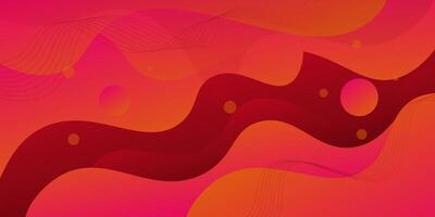 Modern premium orange and pink wave gradient background design. with wave line pattern. eps10 vector