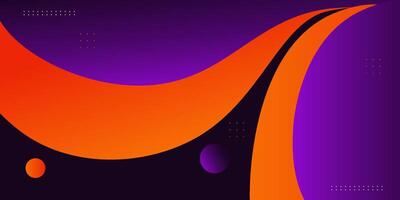 Abstract colorful orange and purple gradient fluid wave concept. Dynamic color fluid pattern element. Eps10 vector