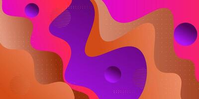 minimal geometric colorful abstract background, dynamic shape composition landing page background vector
