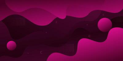 Abstract 3D wave liquid art background design with pink and purple color background combination. Eps10 vector